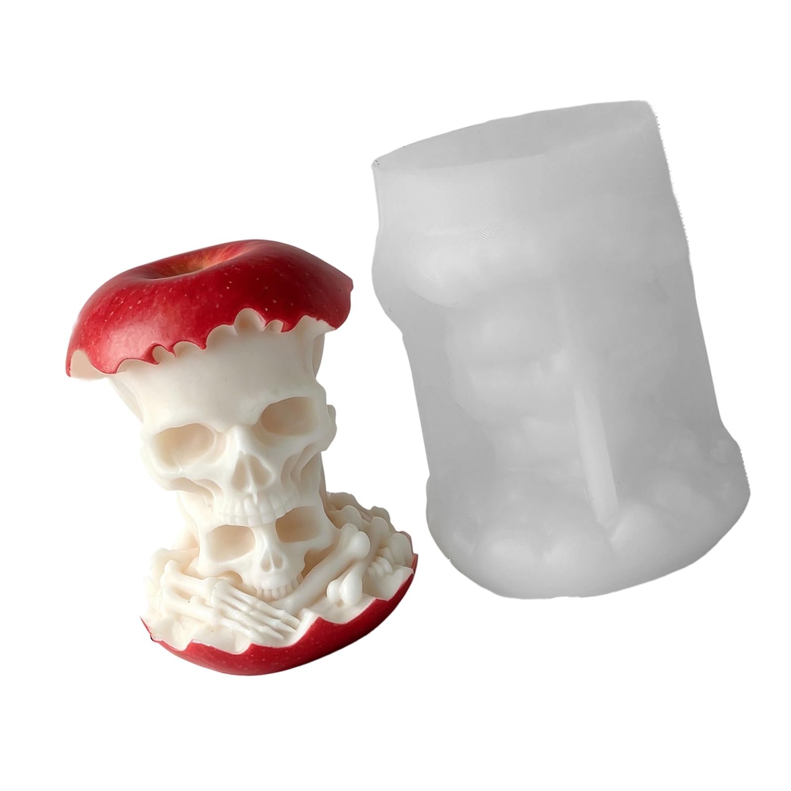 Yjcnelcr Food Safe Silicone Skull Fruit for Creative and Soap Molding Skull Shape Candlewax