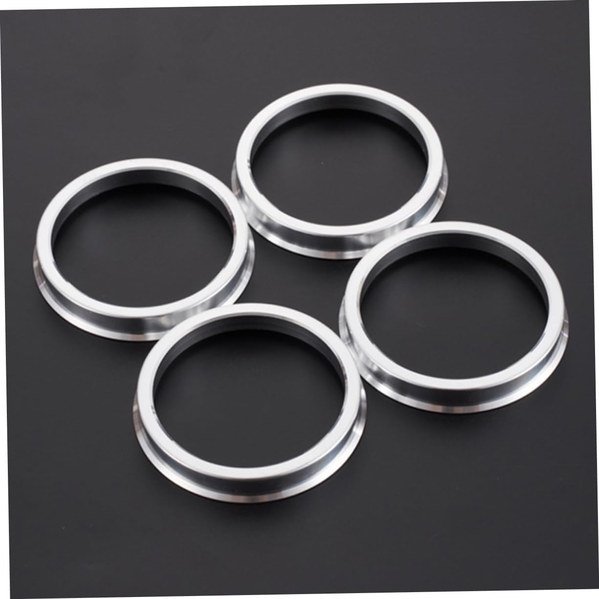 Cabilock 4pcs Hub Center Ring Tire Hub Centric Rings Hub Rings for Centric Ring Hub Car Decorations Exterior Wheel Centering Rings Center Bore Adapter Wheel Hub Rings Silver Aluminum Alloy