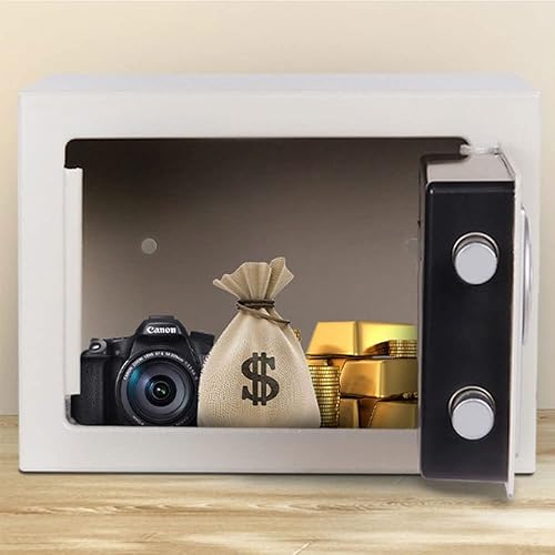 Miniatura 4 de Caja fuerte pequeña con llavecaja fuerte de alta seguridadcerradura de acero seguraoficina en casa caja de almacenamiento para dinero para ancianos