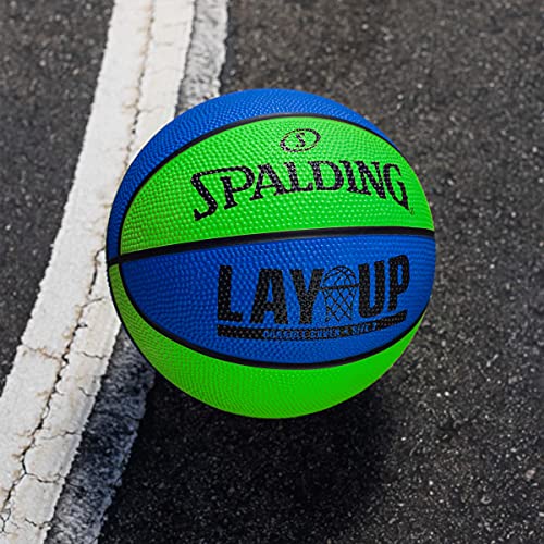 Spalding Lay-Up Mini Outdoor Blue/Green Basketball 22" #TOP5