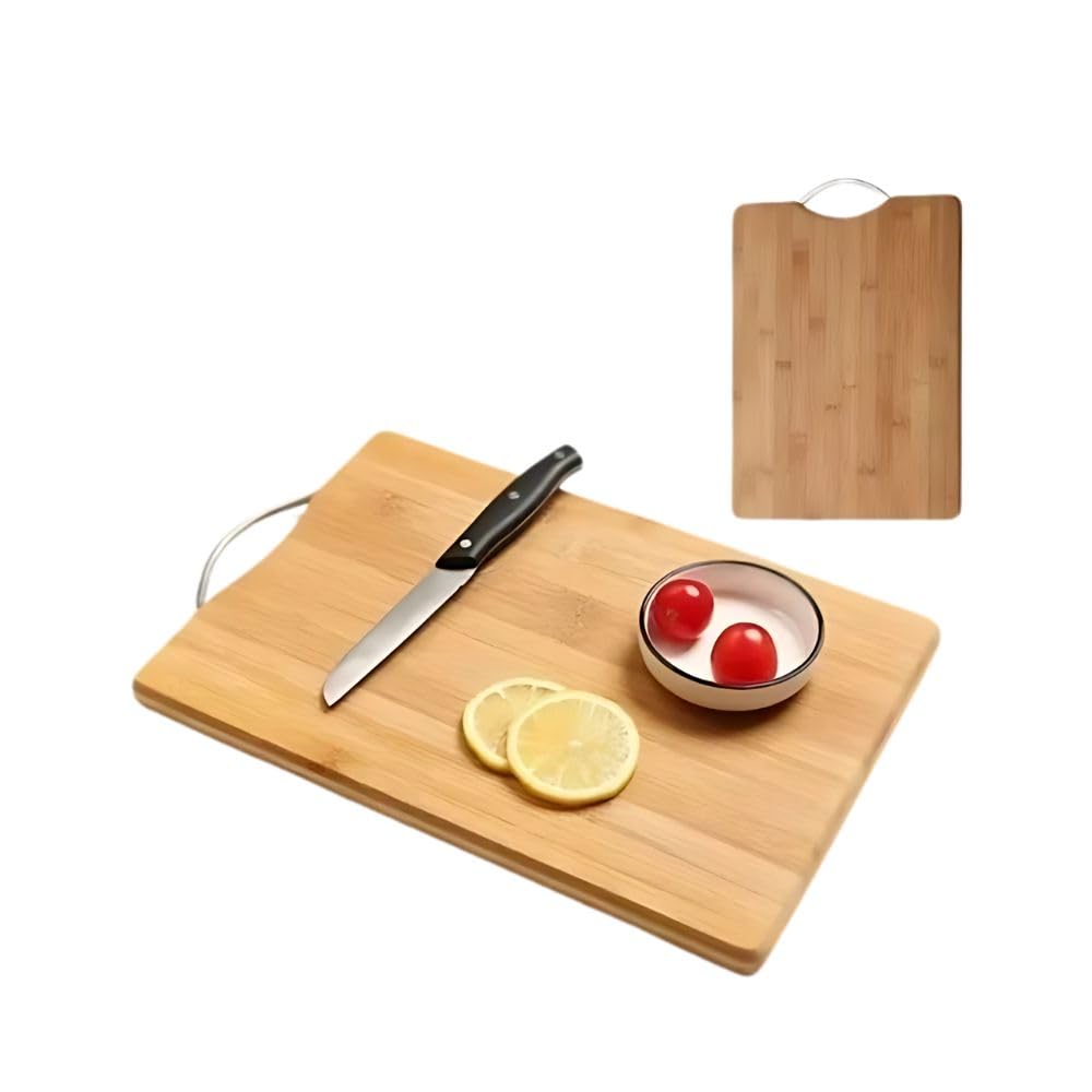 Tábua de Corte Bambu para Alimentos 22x32 cm Resistente Fácil de Limpar Ideal para Carnes