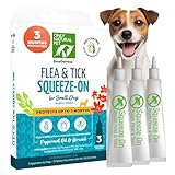 Only Natural Pet EasyDefense Flea & Tick Prevention for Small Breed Dogs (up to 15 lbs) - Natural Herbal Control, Squeeze-On Drops - Protects up to 3 Months (Single Applicator per Month Supply)