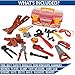 31 Piece Tool Box Set with Removable Tray - Plastic Power Tool Belt Kit Pretend Play Construction Workshop Kids Toy Set