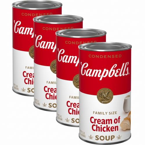 Campbell's Condensed Cream of Chicken Soup, Family Size 22.6 oz. Can (Pack of 4)