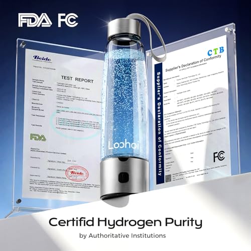 LOOHOI Hydrogen Water Bottle, Upgraded Hydrogen Generator with SPE/PEM Tech,16oz Portable Hydrogen-Rich Water Maker,Fast Hydrogen Production,Rechargeable Health Water Cup for Home Office Travel - Image 5