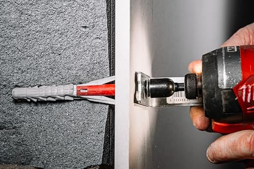 Image of fischer 10 x 100mm Heavy Duty Dot & Dab Wall Fixings - TV Bracket Kit - Plasterboard Over Blockwork Wall Plugs & Screws. TV Brackets, Radiators, Heavy Shelves & Kitchen Cabinets - Pack of 4