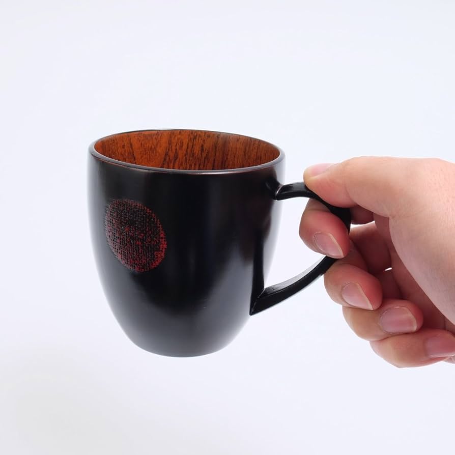 木製カップ Amazon.co.jp: 天然木製 Cマグカップ 水玉 曙 漆塗り コップ
