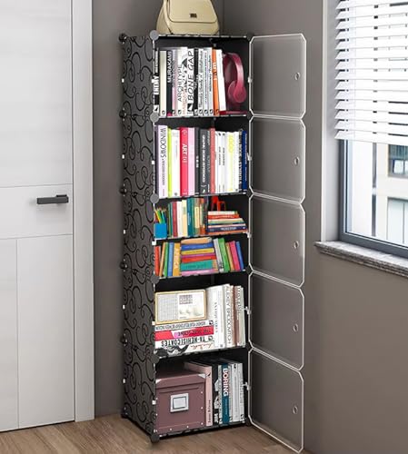 AYSIS Non Woven Fabric, Plastic, Metal Bookshelf | Storage Shelve...