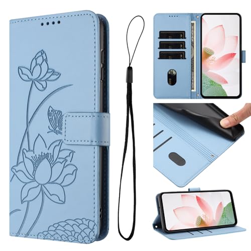 �X�}�z�P�[�X �Ή��@�� for Redmi Note 12 Pro 5G,�Ή��@�� for Xiaomi Poco X5 Pro 5G PU���U�[ �}�O�l�b�g���� �J�[�h�X���b�g�t�� �t���b�v�X�^���h�J�o�[ Blue