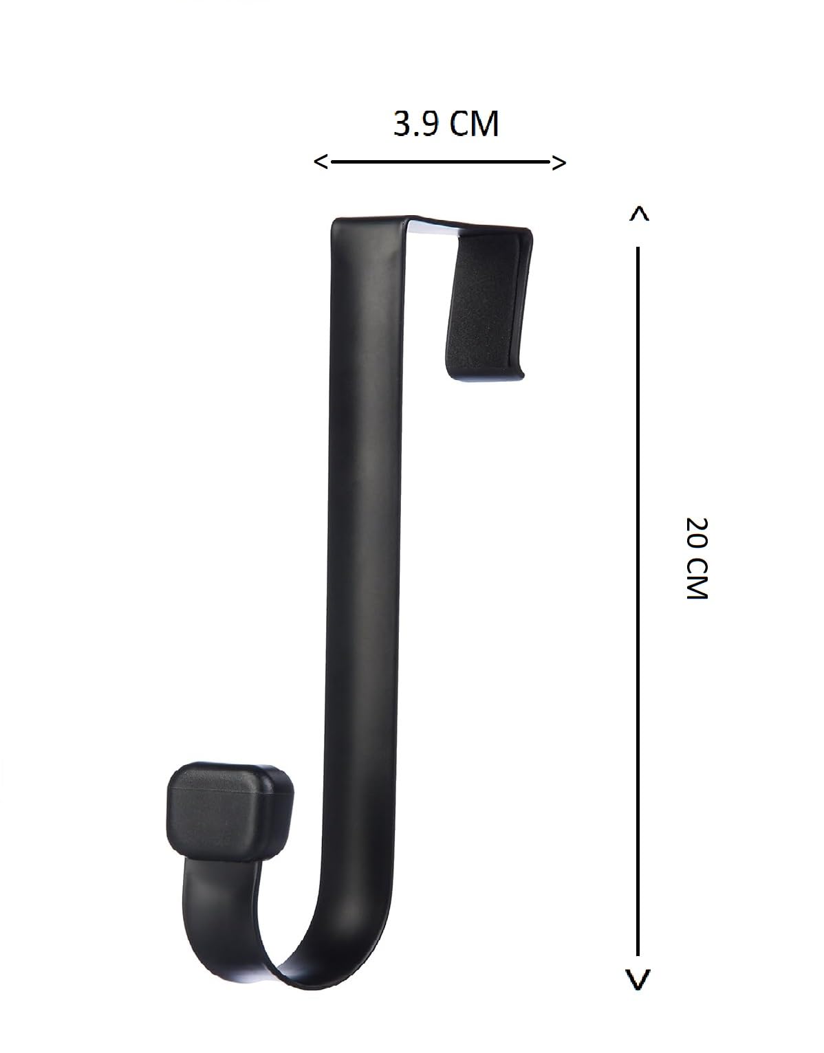 Konquer TimeS Heavy Duty Carbon Steel Over The Door Hook Hanger/No Drilling Required with Rubber Grip - Pack of 2 — Amazon image 4