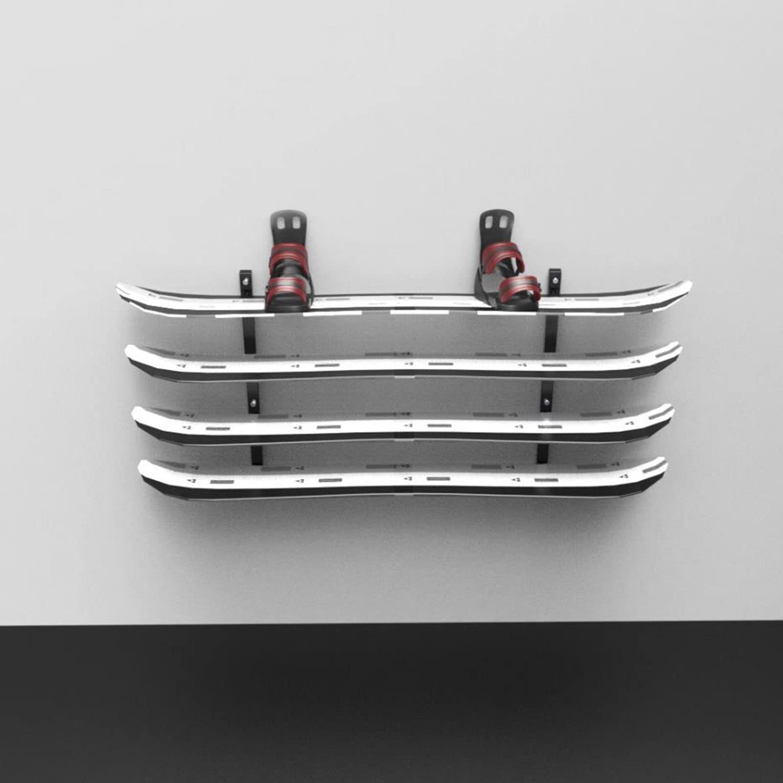 DYK&NX Support Mural pour Skis Mixte, 4 de Rangement pour Skis pour Suspendre des équipements de Garage, de Maison, de Bureau, de Salle de Sport