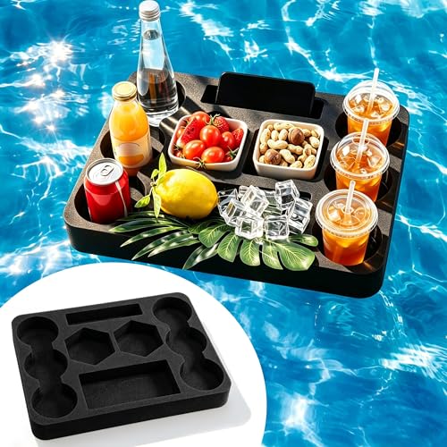 Aodaer Floating Drink Holder Floating Table for Pool & Hot Tub Rectangle