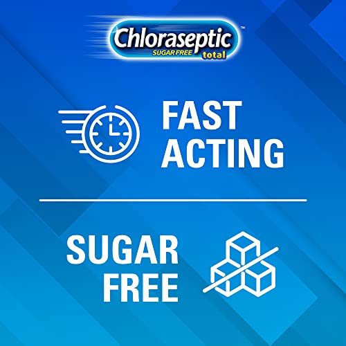 Chloraseptic Total Sore Throat + Cough Lozenges, Sugar-Free Wild Cherry Flavor, 15 Ct, 6 Pack #TOP3