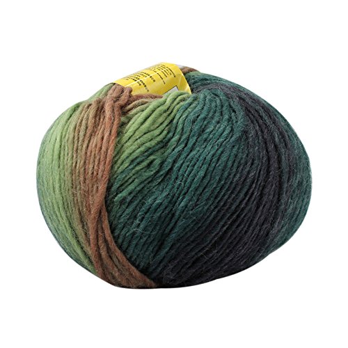 Ovillo grueso de Celine Lin de lana 100%, para tejer a mano, 100 g