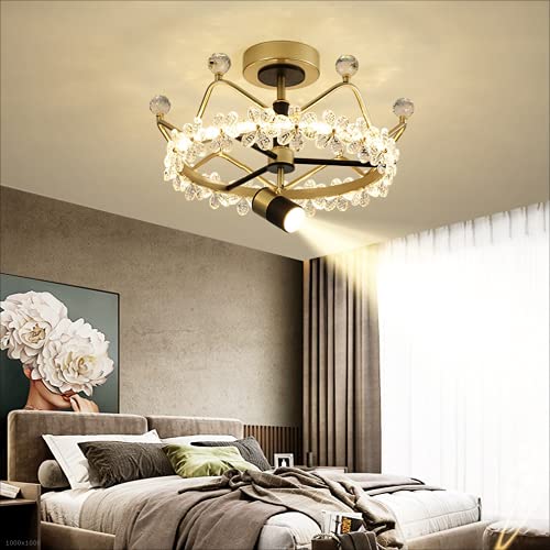 Żyrandol Tricolor Ściemnianie Lampa Sufitowa Salon Kryształowy Żyrandol Lampa Sufitowa Restauracja Sypialnia Oświetlenie Żyrandol 23 W Kutego Żelaza Żyrandol, Wystrój Wiszące lampy