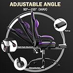 Gaming Chair, Computer Chair with Footrest and Lumbar Support, Ergonomic Video Game Chair with Headrest, Height Adjustable Gamer Chair Office Desk Chair, Purple - Image 5