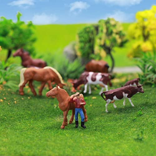 Tierfigur, Lebenszyklus-Figuren, Maßstab 1:87, gut bemalt, Bauernhoftiere, Kühe Pferde, Figuren, Landschafts-Layout, 36… – Bild 6