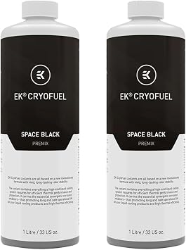 EKWB EK-CryoFuel Premix PC Coolant, 1000mL, Clear Space Black 2 Pack