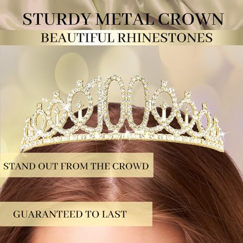 Image of Trgowaul 100th Birthday Decorations for Women, Banner, Sash and Crown, Cake Topper, 100 Number Balloon, Fringe Curtains, Champagne Gold 100th Birthday Party Supplies