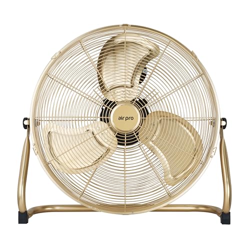 Air Pro 20" Floor Fan - Powerful Air Cooling & Circulating Fan with 3 Speed Setting & Adjustable Tilt - Indoor Home, Office, Gym Fan Quiet Portable Electric Fan with Metal Blade & Body 1.6m Long Cable