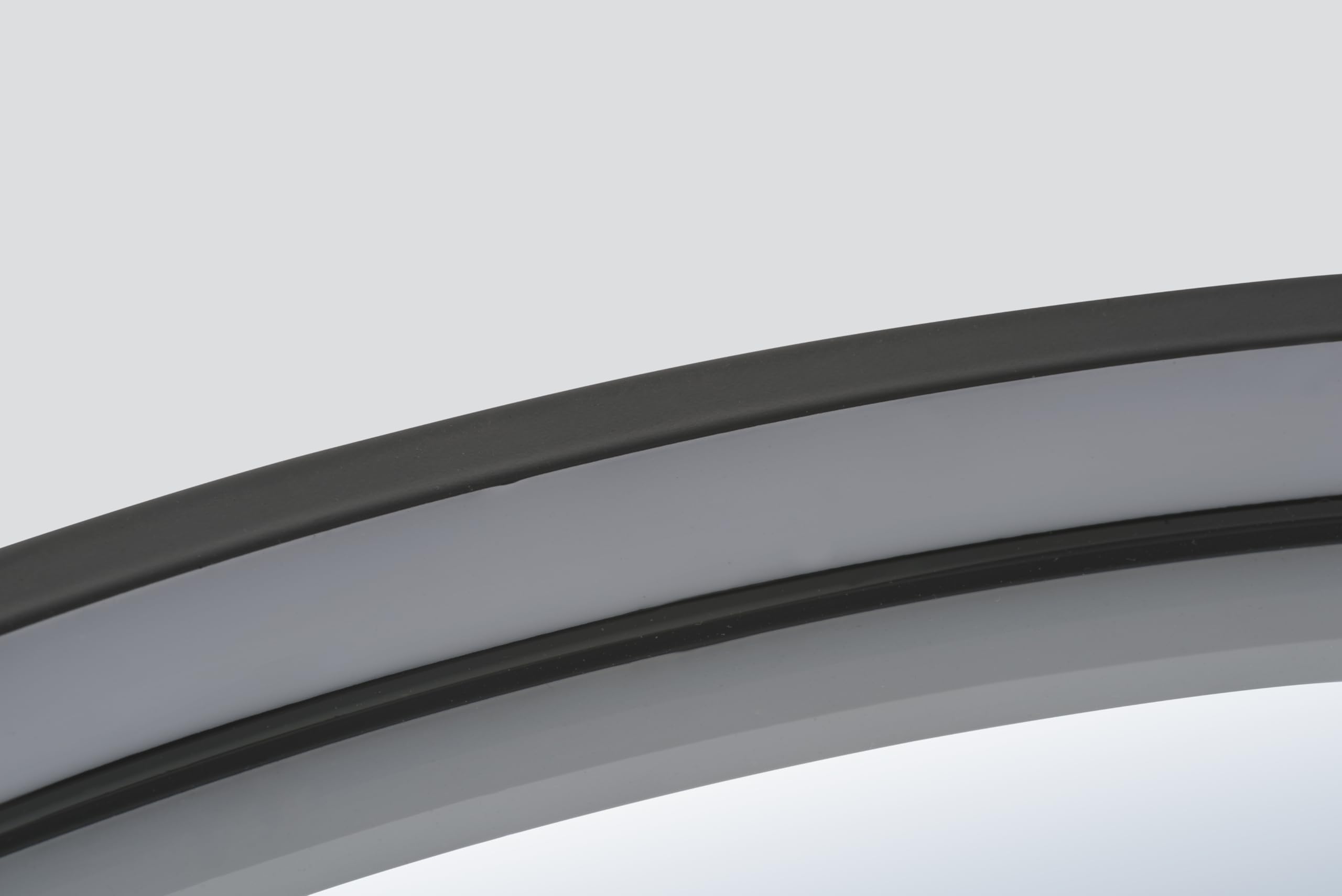 Mice - Espejo Led para baño - Espejo Redondo con luz perimetral integrada en el Marco de Aluminio en Acabado Negro Mate -Espejo para Maquillaje - Vestidor - Centro Estetica 70CM Ø
