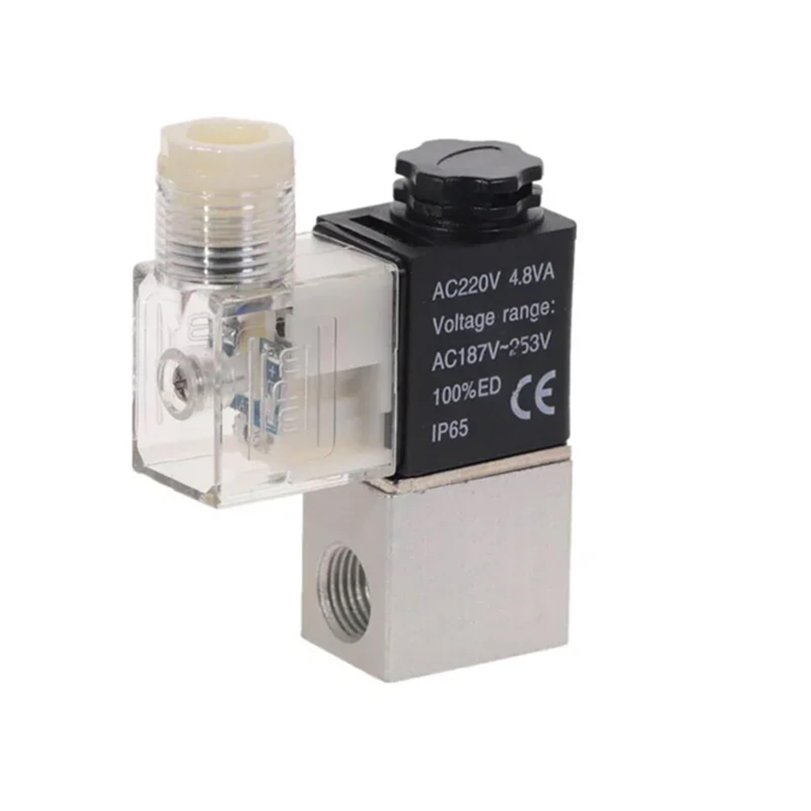 Electroválvula de aire 1/4 con conexión rápida de 6mm para corte neumático seguro