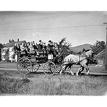 Group of people in a horse carriage New Hampshire USA Poster Print 18 x 24