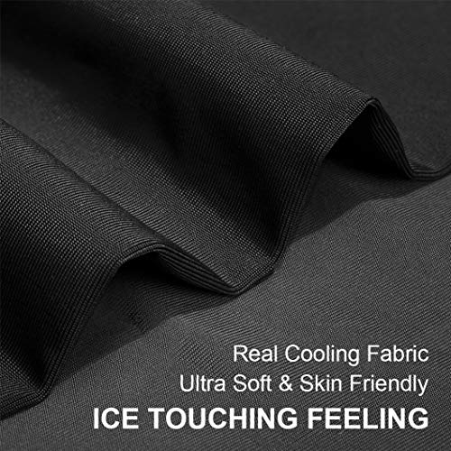 Cooling Neck Gaiter Bandana Face Mask for Men Neck Gaiters Summer Half Face Scarf Cover Sun UV Protection for Cycling Fishing (Dark Gray)