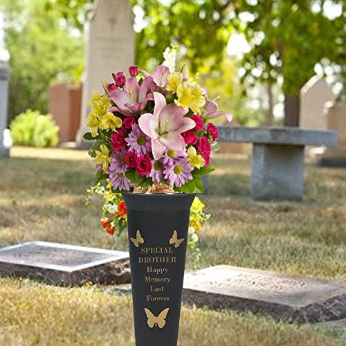 Pride Home & Garden Limited Edition Graveside Flower Vase with Personalised Verse, Black - Image 3