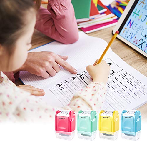 Image of Miseyo Self-Inking Dashed Handwriting Lines Practice Roller Stamp for Kids