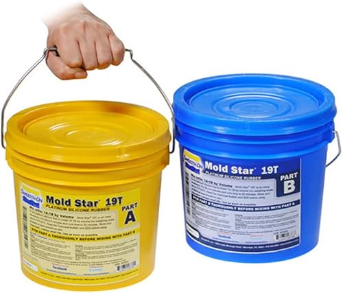 Mold Star 19T - 1A1B Mezcla por volumen de caucho de silicona platino translúcido - Unidad de galón