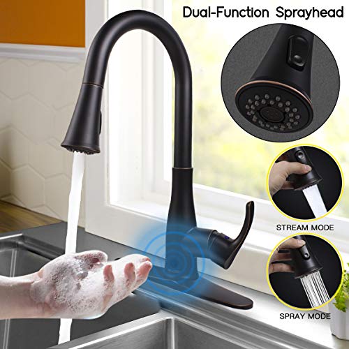 Touchless Kitchen Faucet,Soosi Motion Sensor Single Handle Kitchen Faucets One Hole/Three Hole 3-function