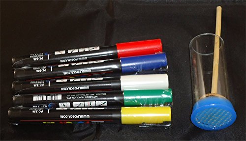 Full Set Of 5 Queen Bee Marking Pens & Plastic Plunger Kit