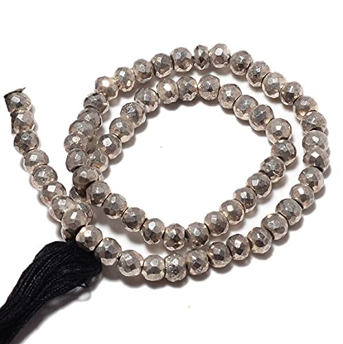 Perles pyrite 4.5mm facettées argentées pour créer un cadeau personnalisé unique et élégant