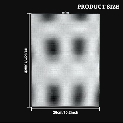 Image of ABuff 24PCS 7 Count Plastic Mesh Canvas Sheets, 7 CT Perforated Plastic Stitching Canvas Cross Stitch Mesh Canvas for Embroidery, Crafts DIY Crochet Projects, 13.2 X 10.2 Inch, White
