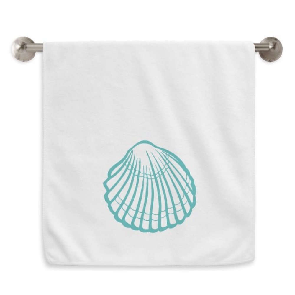 Serviettes de toilette pétoncle vert et vie marine blanche essuie-mains 13X29 pouces