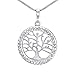 Produktbild SILVEGO Damen Anhänger aus 925 Sterling Silber mit Swarovski® Crystals Lebensbaum