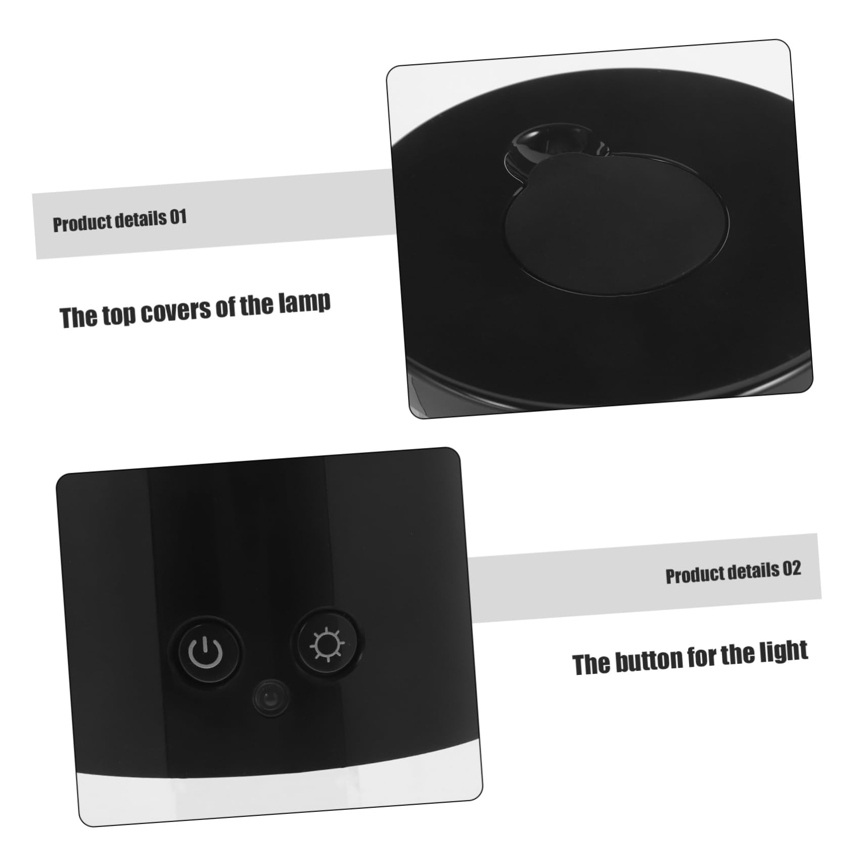 Artibetter Lampada Notturna LED Medusa Telecomando, Set 1 Nero | Abs, Alimentazione USB senza Batterie, Luce D’atmosfera per Studio e Decorazione