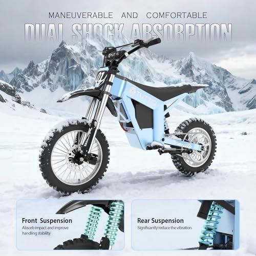 Image of Tuttio Soleil01 GB Electric Dirt Bike, 2026 Upgrade E-Dirt Bike 200NM Fast Electric Bike with 48V 21Ah Battery, 3 Speeds, 3000W Peak Off-Road Ebike for Adults Teens