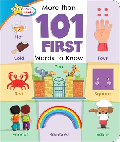 Active Minds - More Than 101 First Words to Know - Shapes, Numbers, Colors, Opposites, and More!