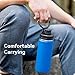 Prurex Spout Lid for Hydro Flask/Thermoflask/Takeya/Simple Modern/Iron °Flask 2.28 Inch Wide Mouth 12/16/18/22/32/40/64oz Water Bottles,Replacemetn Leakproof Sport Cap (Blue+Black）