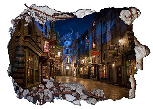 Chicbanners Harry Potter Diagon Alley 3D Wall Smash V203 Wall Sticker Self Adhesive Poster Wall Art Size 1000mm wide x 600mm deep (large) steampunk buy now online Chicbanners Harry Potter Diagon Alley 3D Wall Smash V203 Wall Sticker Self Adhesive Poster Wall Art Size 1000mm wide x 600mm deep (large) steampunk buy now online