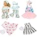 Fairy Wings American 18inch Doll Clothes and Accessories Doll Clothes Gifts-Including Various Fashionable Girl Doll Clothes Sets, Hair Bands, Hair Clips, Crowns and Hats