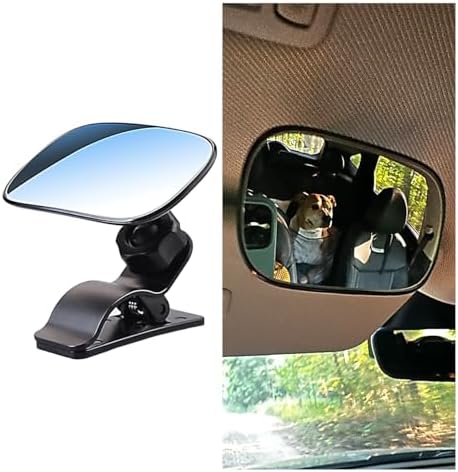 300mm Wide Convex Clip-On Panoramic Rear View Mirror - Universal Fit, Black Border, JDM Style 5 thumbnail image