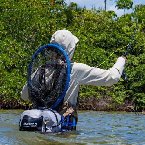 Pochete submersível à prova d'água, grande para pesca com mosca, mochila lombar submersível de 8,9
