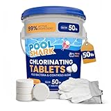 Pool Shark Swimming Pool Chlorine Tablets | 3-Inch Chlorine...