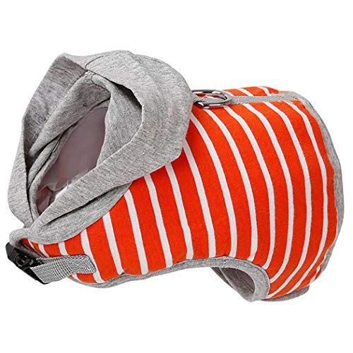 Arnês para cães moderno com capuz padrão listrado peitoral para caminhada com coleira para animais d