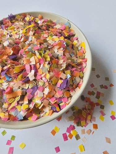 Bright Floral Multicolored Confetti Biodegradable Wedding Confetti Mix Party Decorations Decor Throwing Send Off (75g/2.5oz/1 litre)