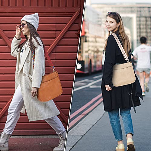 KlaOYer 2 Adjustable Strap Bag,Crossbody Bags Women,Guitar Strap Purse,Vegan Handbags Soft Shoulder Bag For Women2