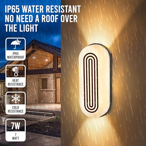 Image of Gesto 7W Waterproof Led Wall Light for Home Decoration - Up Down 2-Way LED Wall Lamp | IP65 Outdoor Fancy Wall Lights for Balcony,Gate,Elevation,Garden,Patio | Decorative Wall Mount Light -Pack of 1